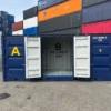 20-Fuß-Container mit offener Seite und Auffangwanne