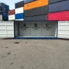 20-Fuß-Container mit offener Seite und Auffangwanne