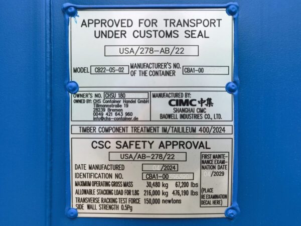 20 Fuß Neu Side-Open Container