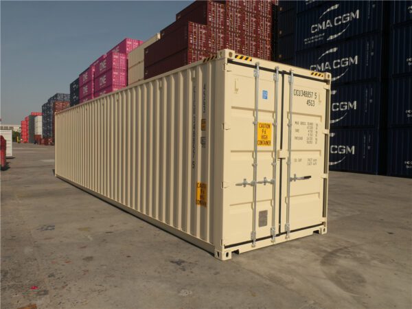 40ft-high-cube-open-side-singledoor-shipping-container-new-beige-corner-left.jpg 40 Fuß Neu High-Cube Side-Open-Container
