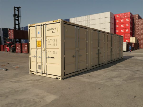 40ft-high-cube-open-side-singledoor-shipping-container-new-beige-corner-right.jpg 40 Fuß Neu High-Cube Side-Open-Container