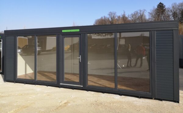 20 Fuß Eventcontainer, Bürocontainer(Glasfront vorne)