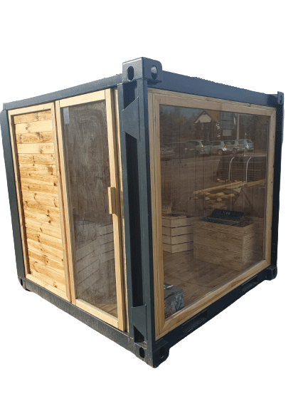 6FT Sauna Container aus Holz