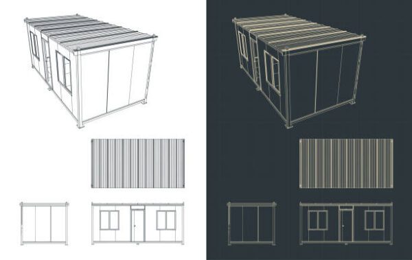 Modifizierte 40-Fuß-Container für Airbnb, Büros und Wohnlösungen