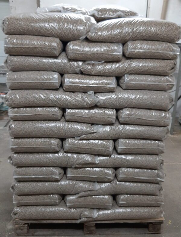 Premium Holzpellets 6mm 15kg Sack – 66 Säcke pro Palette