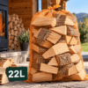firewood 22-Liter Brennholznetz – Kaminholz, Anzündholz & Grillholz